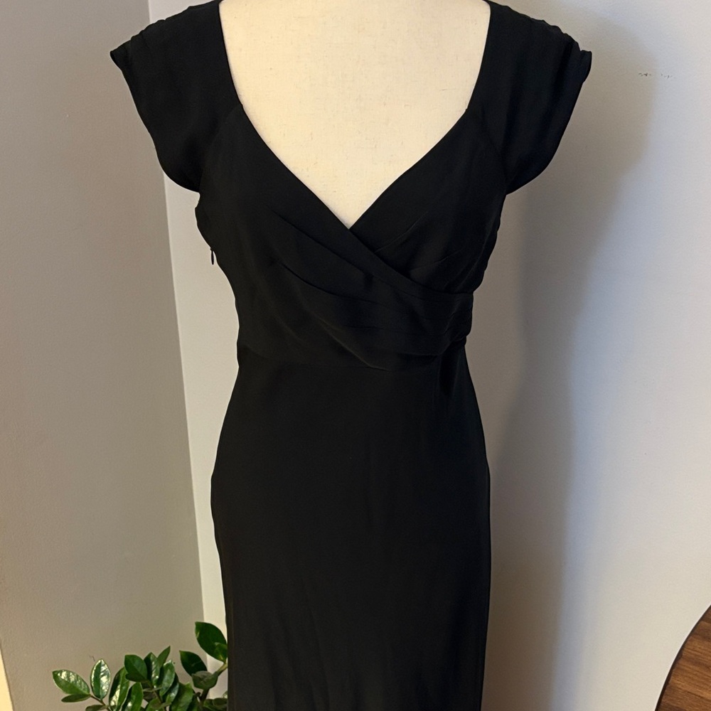J CREW Silk Gown Elegant Black Dress Size 8